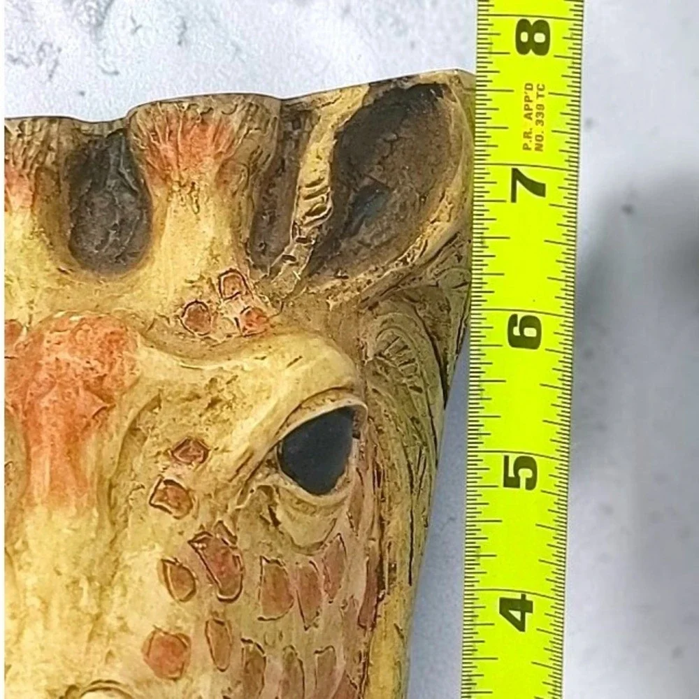 VTG 2001 Tene M. Stein Giraffe Wall Sconce Shelf Corbel Set of 2 Safari Decor